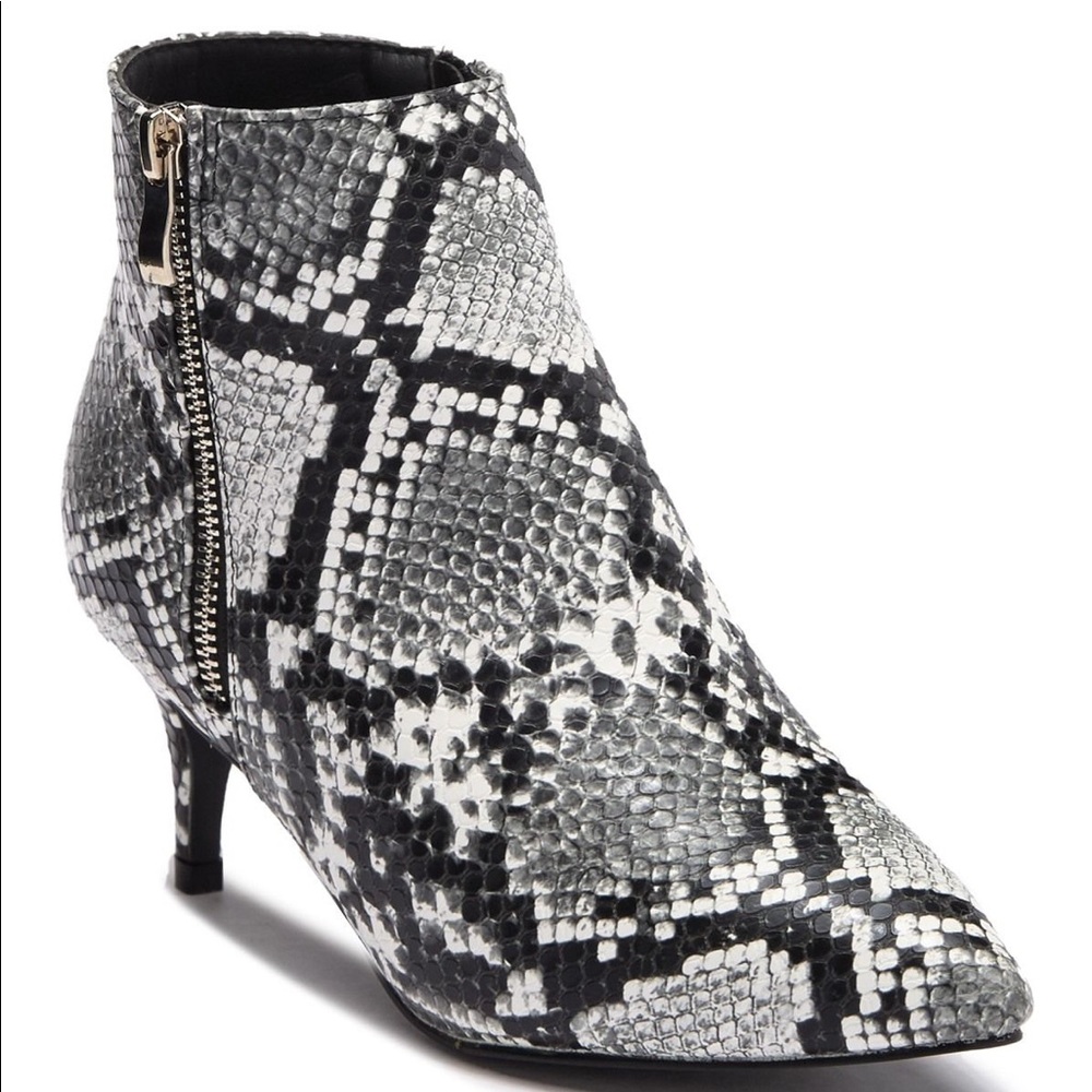 Catherine Malandrino Jane Black&White Snake Bootie
